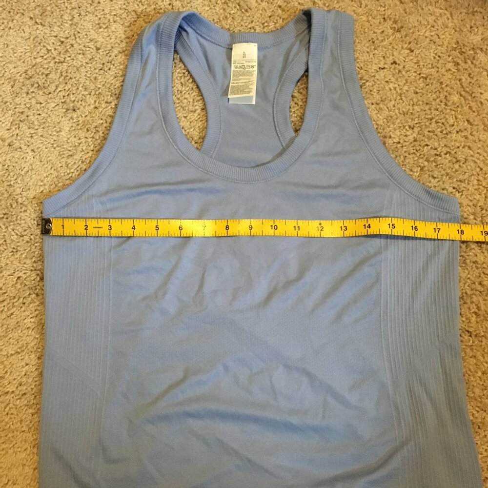 Old Navy Active Pale Periwinkle Blue Textured Racerback Tank XL - Picture 10 of 12